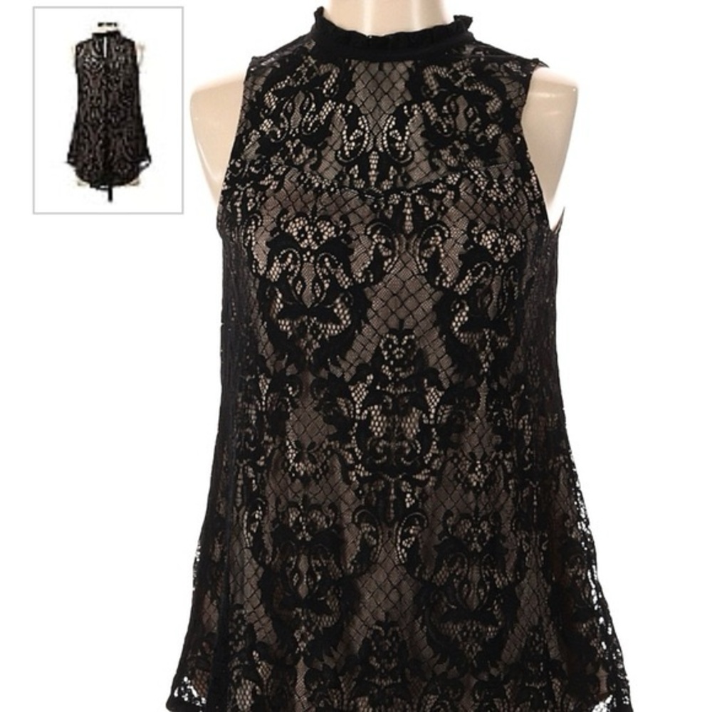 Black lace blouse